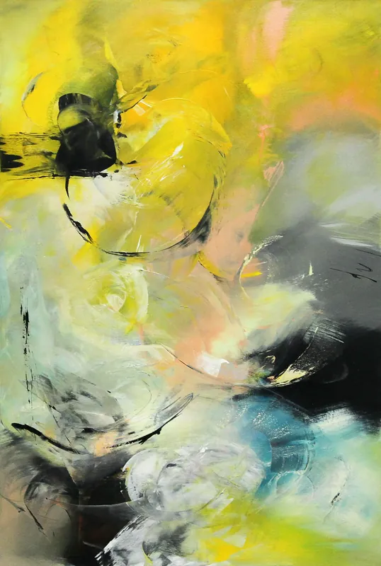C. Middendorf: "Sonnenstrahlen II", abstraktes Originalgemälde (Unikat) Top-Seller