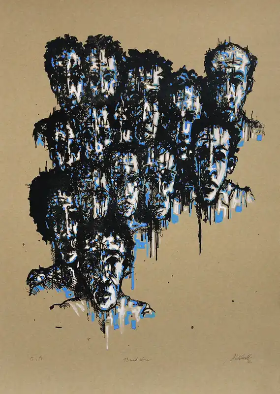 Sichere Zahlung C. Blechschmidt: "13 und einer" (handkoloriert), Originale Grafik/Lithographie