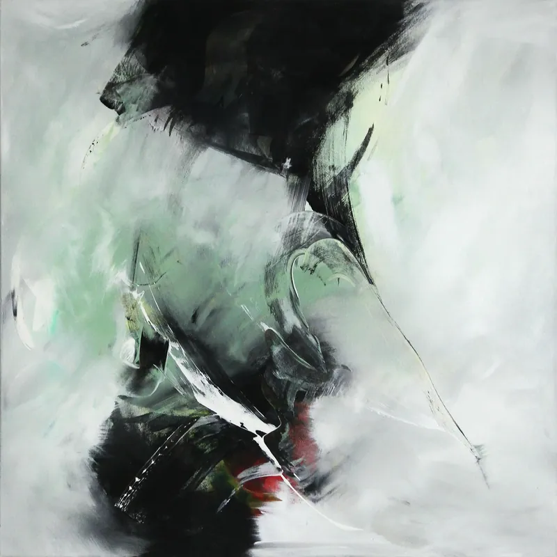 Sale C. Middendorf: "Blackpoint II", abstraktes Originalgemälde (Unikat)