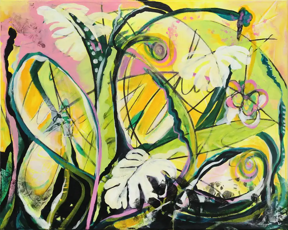 Acrylgemälde: "Suburban Jungle", Original/Unikat, J. Riemer Heißes Angebot