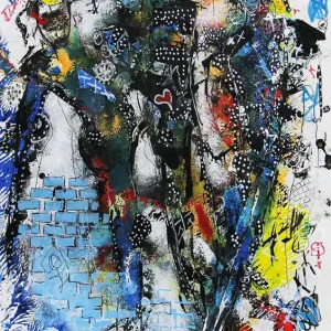 Highlight I. Schmidt: "Streetwarrior II", zeitgenössische Grafik/Malerei, Original/Unikat