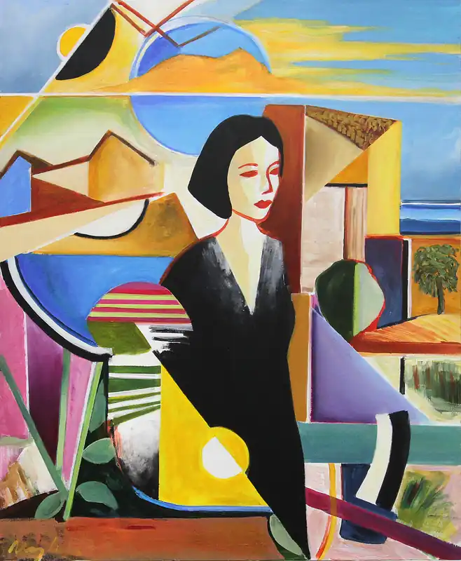 Kostenloser Rückversand M. Cieśla: "Italien", Original/Unikat, expressionistisches Gemälde