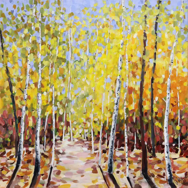 Jetzt Bestellen M.Kühne: "Herbstwald", modernes Originalgemälde (Unikat)