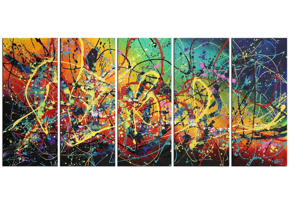 Sonderaktion Abstrakte Originalkunst : Farbkosmos III, G. Hung, Unikat