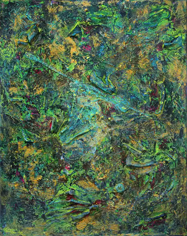 Abverkauf Unikat: "Ein Lächeln erobert die Welt (Baselitzer Kolibri)", Originalgemälde, J. Fernandez, Acrylbilder