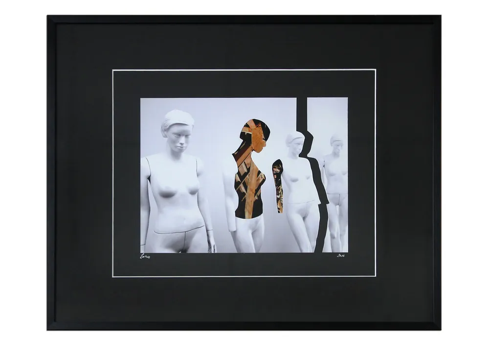 Surrealistische Collage, F. Lorenz: "Die Seelenwanderer I" Sonderangebot