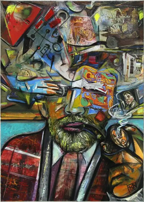 Unikat, modernes Gemälde, K. Namazi: "The World in my Head V", Original Heißes Angebot