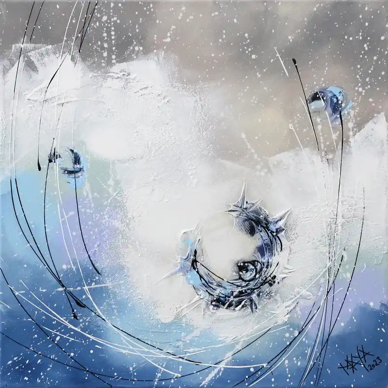 Bestpreis Maya: "Winterwirbel", Originale Acrylbilder (Unikat)