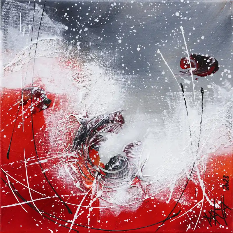 Solange Der Vorrat Reicht Maya: "Red power klein", Originale Acrylbilder (Unikat)