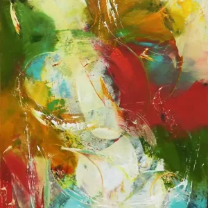 Aktuell C. Middendorf: "Karneval der Farben II", abstraktes Originalgemälde (Unikat)