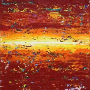 Geprüft Unikat: "Morgenrot - ein wilder Tag bricht an II", Originalgemälde, J. Fernandez, Acrylbilder