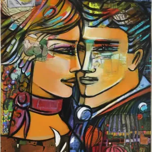 Moderne Kunst: "Bis zum Horizont III", K. Namazi, Original/Unikat Garantierte Lieferung