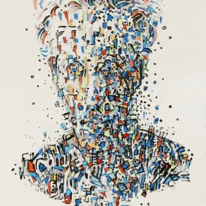 C. Blechschmidt: "Blauer Klaus", Originale Grafik/Lithographie Top-Preis