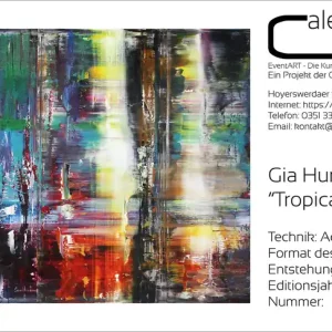 Expressversand G.Hung "Tropical City III", Sonderedition, Monatsgemälde als Kunstdruck, Nr. 3/250