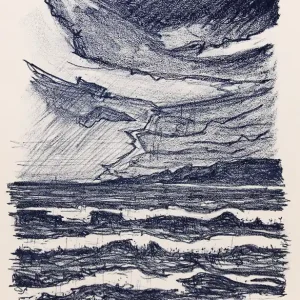 Sonderangebot C. Blechschmidt: "Geräusche der Abwesenheit", Originale Grafik/Lithographie