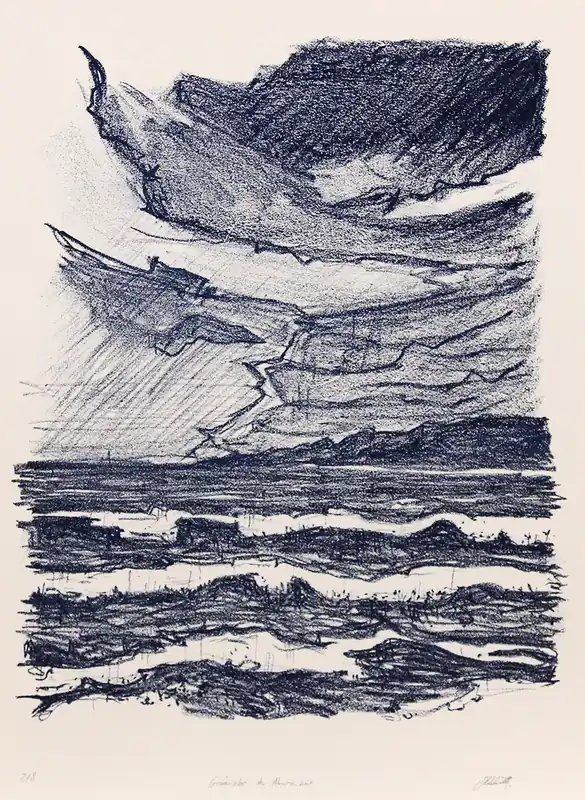 Sonderangebot C. Blechschmidt: "Geräusche der Abwesenheit", Originale Grafik/Lithographie