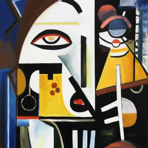 M. Cieśla: "Abstraktes Porträt 43", Original/Unikat, Expressionistisches Ölgemälde Top-Preis