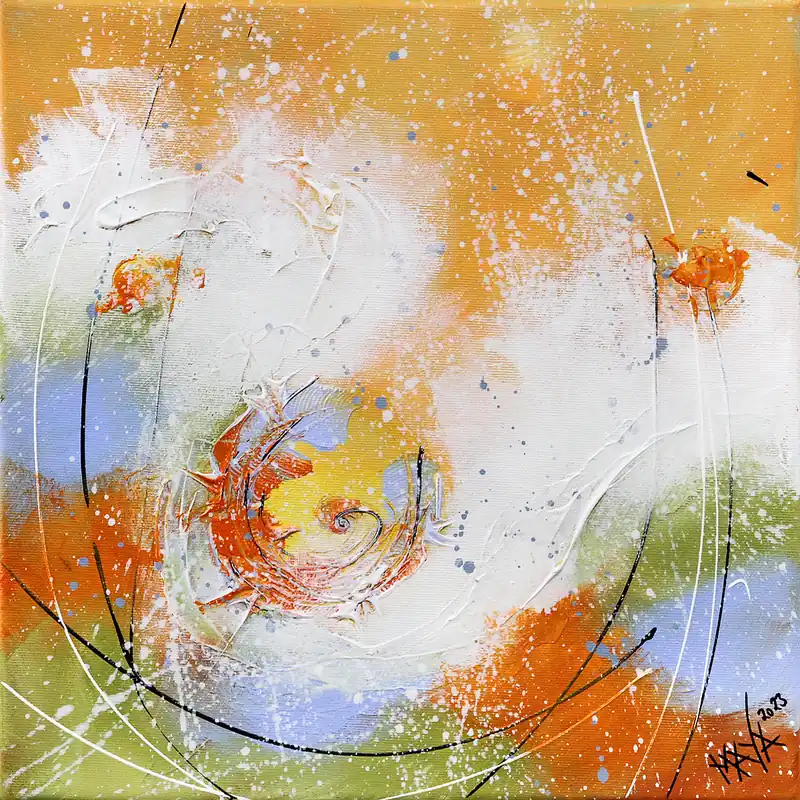 Billig Maya: "Glückswirbel IV", Originale Acrylbilder (Unikat)