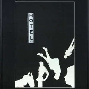 Surrealistische Collage, F. Lorenz: "Menschen im Hotel" (A) Wochenendangebot