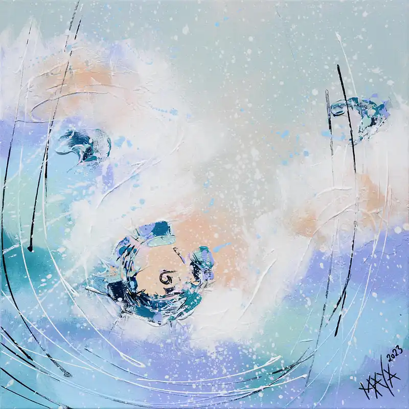Maya: "Glückswirbel 2", Originale Acrylbilder (Unikat) Kostenloser Versand