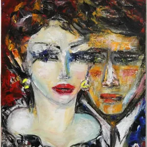 Zertifiziert Moderne Kunst: "Überraschungsgäste I", K. Namazi, Original/Unikat