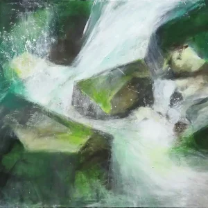 Acrylgemälde: "Wildwasser I", Original/Unikat, L. Wünsche Neu