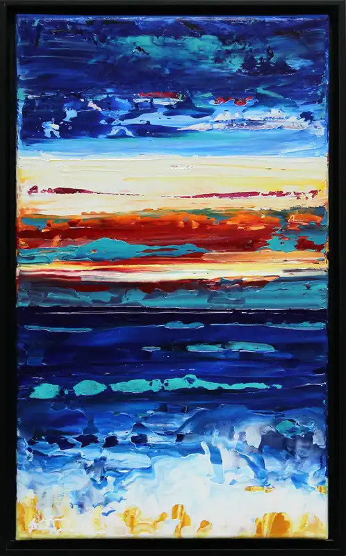 Nur Heute Moderne Originalkunst: "Australian Sunset I", J. Fernandez, Unikat