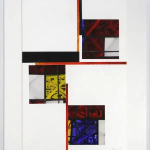 Markenprodukt F. Lorenz: "Formen Nr. 3", konstruktivistische Collage, Original/Unikat