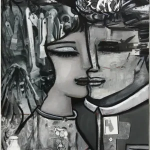 Moderne Kunst: "Monochrome Sinnlichkeit III", K. Namazi, Original/Unikat Kostenfreie Lieferung