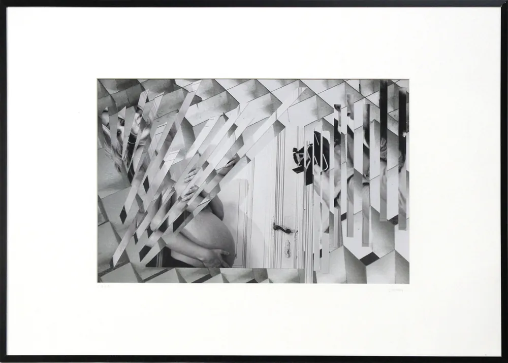 F. Lorenz: "Teilung", surrealistische Collage, Original/Unikat Abverkauf