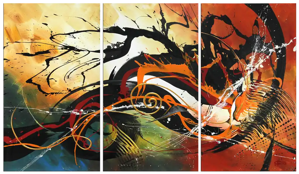 Aktuell Abstrakte Originalkunst : "Splash II", G. Hung, Unikat