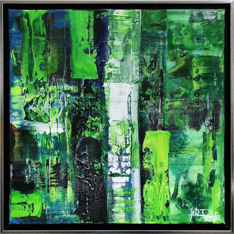 Direktkauf Moderne Originalkunst: "Urban Windows I", J. Fernandez, Unikat