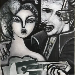 Nur Heute Moderne Kunst: "Liebeslied I", K. Namazi, Original/Unikat