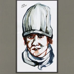 Sonderangebot L. Roth: "Kind mit Mütze". originale Grafik/Zeichnung (Unikat)