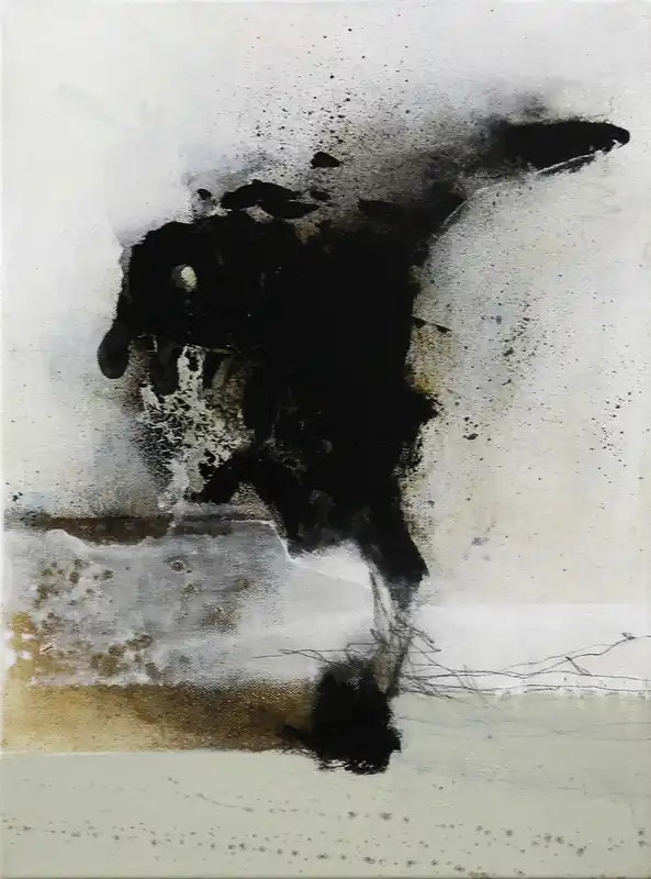 R. Schleeh: Ich gehe meinen Weg III, Originalgemälde (Unikat), zeitgenössische Kunst Beliebt