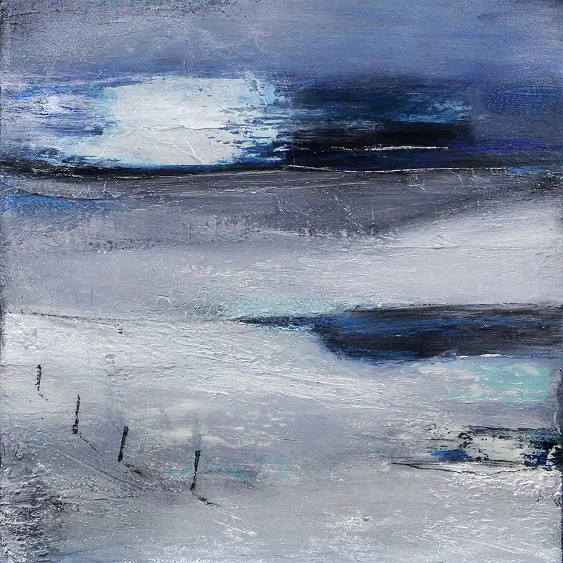 M.Rick: "arctic landscape", abstraktes Originalgemälde (Unikat) (A) Knallerangebot
