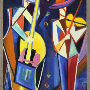 Mega-Angebot Zeitgenössische Acrylmalerei: Musikinspiration, M. Cieśla, Original/Unikat