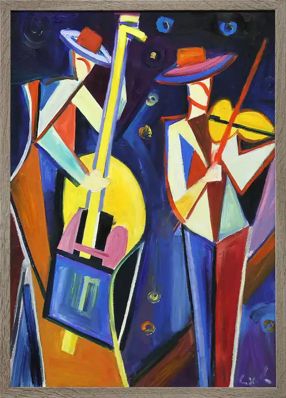 Mega-Angebot Zeitgenössische Acrylmalerei: Musikinspiration, M. Cieśla, Original/Unikat