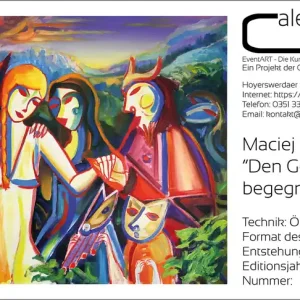 Billig Maciej Cieśla: Den Geistern der Natur begegnen, Sonderedition, Monatsgemälde als Kunstdruck, Nr. 2/250