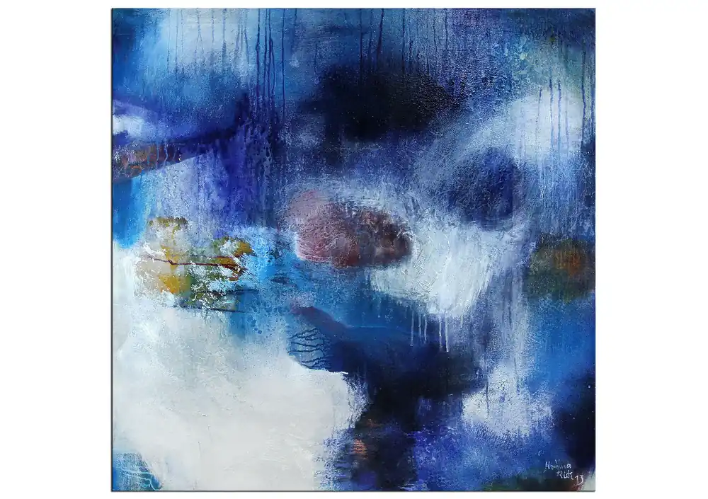 Aktuell Acrylbilder abstrakt. M.Rick: "She got the Blues" (A)