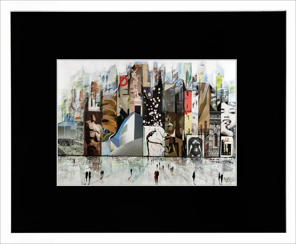 Sonderaktion Fineartprint, signiert: Intellektuelles Utopia, K. Namazi, limitierte Edition auf Papier, Nr. 4/150