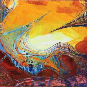 Geprüft Unikat: Zeitdehnung I, Originalgemälde, J. Fernandez, Acrylbilder