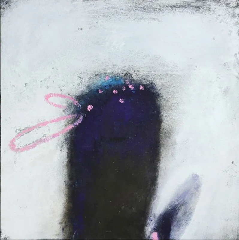 Super-Preis Abstrakte Acrylmalerei. M.Rick: "Blaues Objekt"