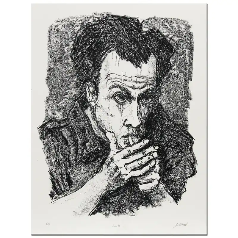 C. Blechschmidt: "Smoke", Originale Grafik/Lithographie Preisreduziert