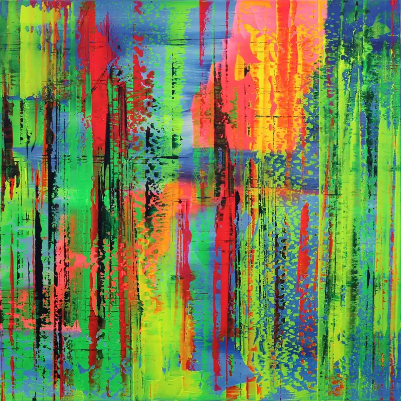 Kostenloser Rückversand K. Sokoll: "Over the Rainbow 2", Originalgemälde (Unikat)