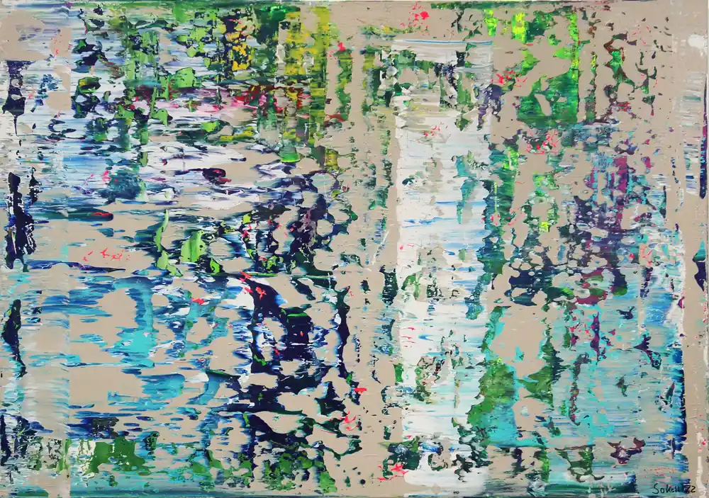 Knallerangebot K. Sokoll: "Water Lilies", Originalgemälde (Unikat)