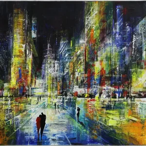 Aktuell Acrylgemälde: Urbane Fokussierung IV, K. Namazi, Original/Unikat
