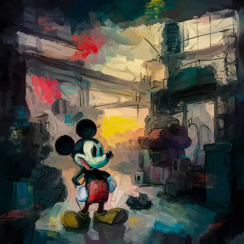 Super-Preis Kunstdruck, signiert: Industrial Mickey, Holger Mühlbauer-Gardemin, Edition, Nr. 1/100