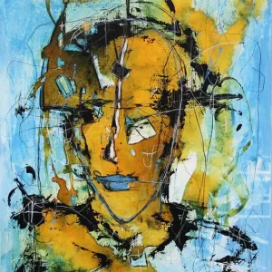 Neu I. Schmidt: "Going to church", expressives Originalgemälde (Unikat) (A)