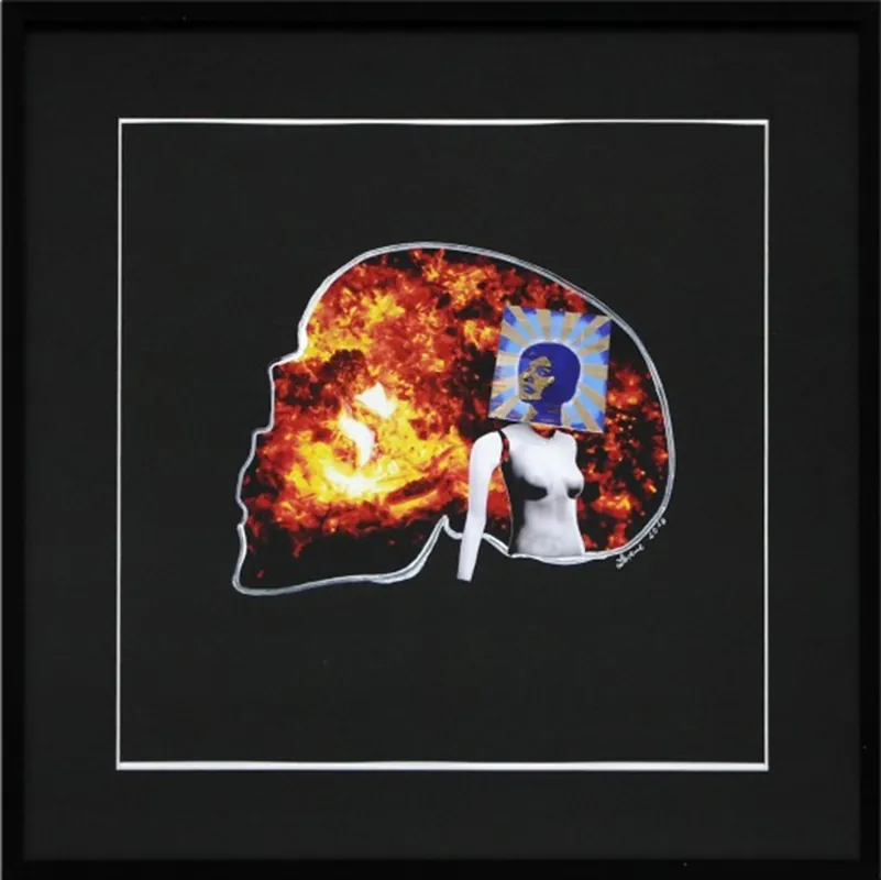 Surrealistische Collage, F. Lorenz: "In my Mind" Schneller Versand